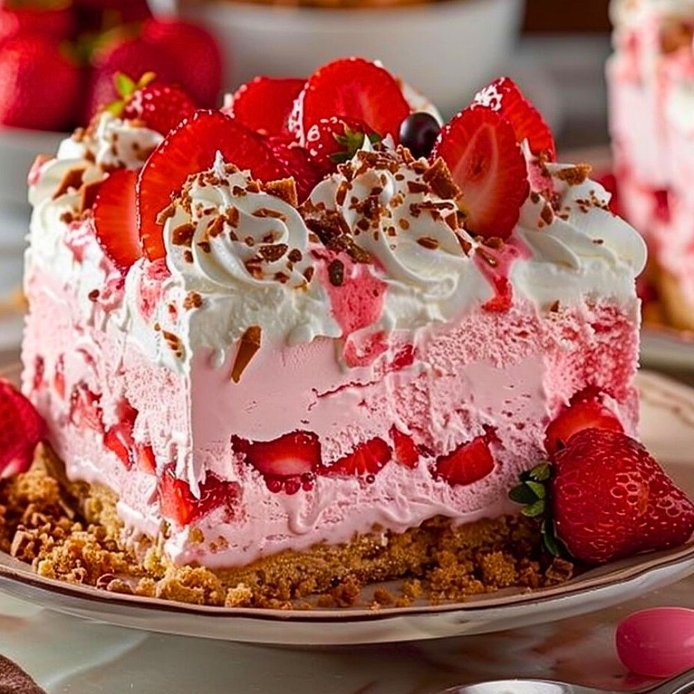 Strawberry Shortcake Ice Cream Cake