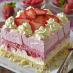 No-Bake Strawberry Jello Lasagna