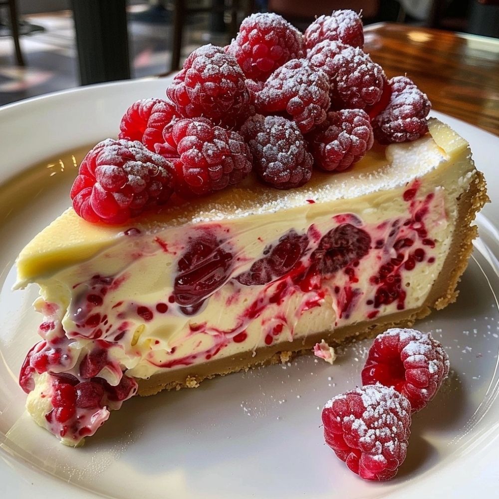 White Chocolate Raspberry Cheesecake