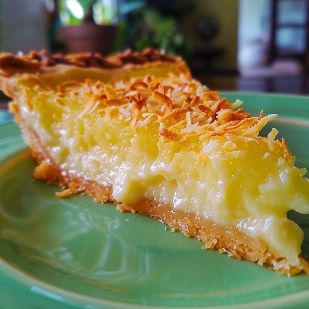 Coconut Egg Custard Pie