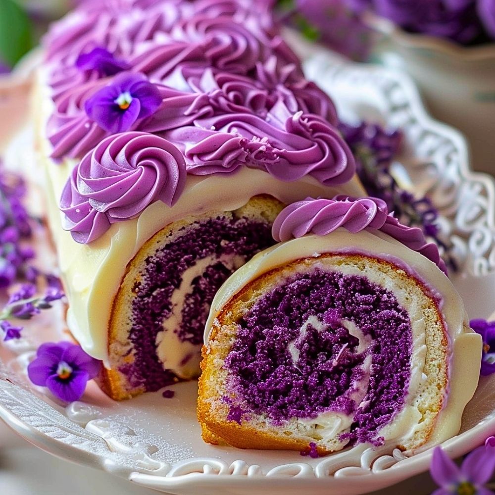 Purple Velvet Cake Roll