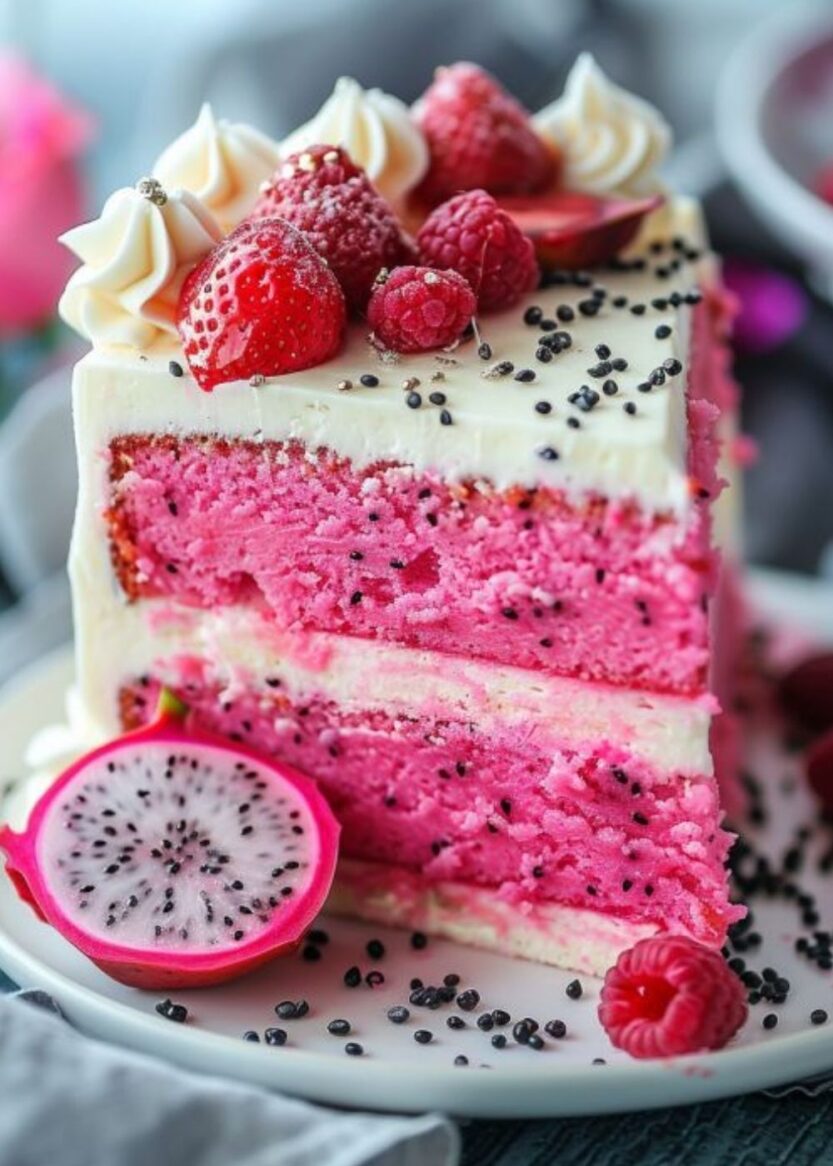 Stunning Pink Dragon Fruit Layer Cake Recipe: A Delight for the Eyes and Palate 5