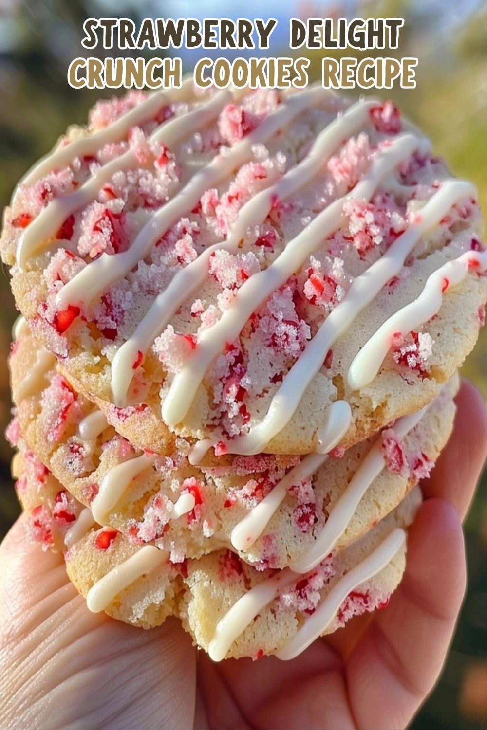 Strawberry Delight Crunch Cookies Recipe