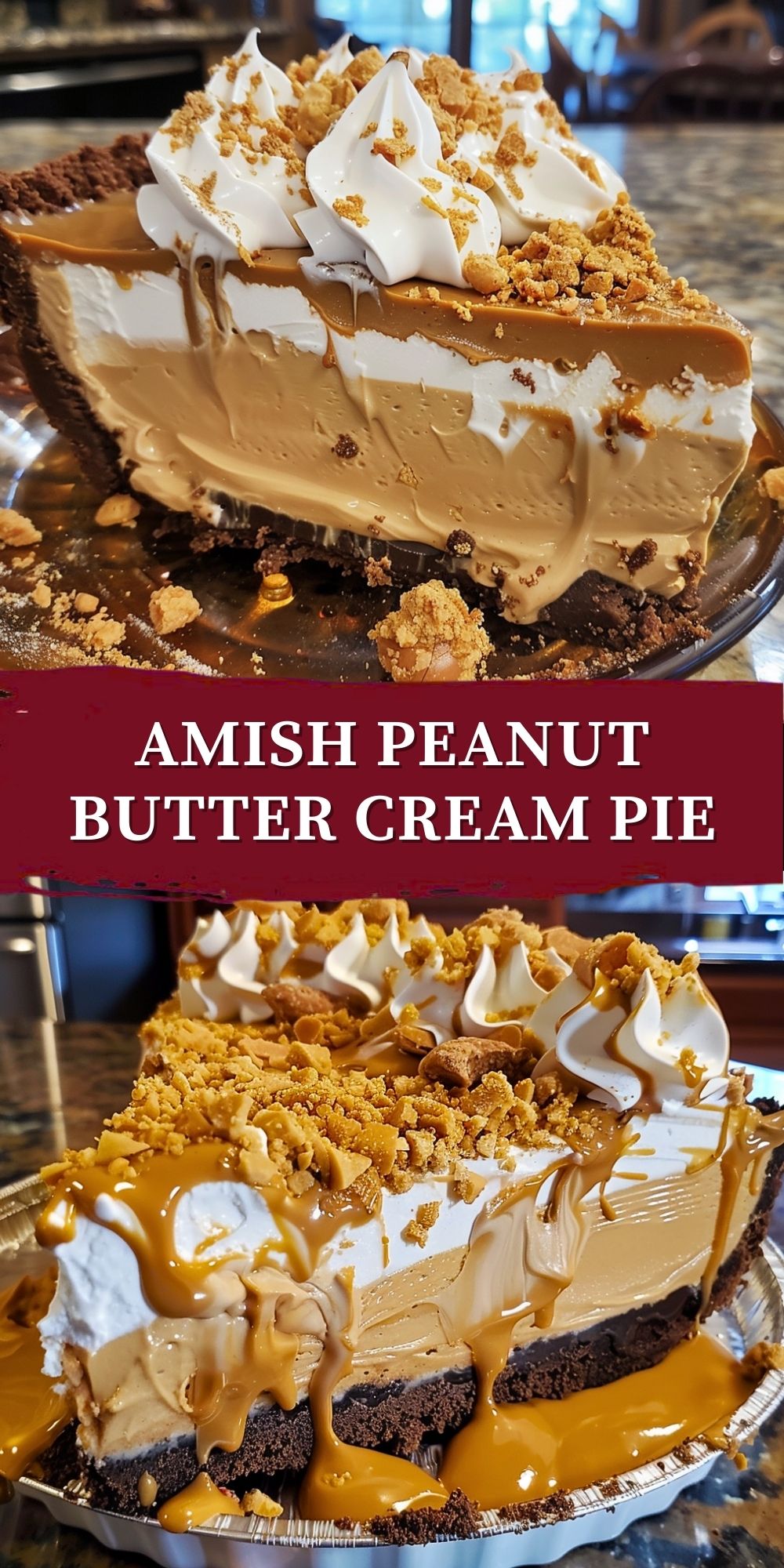 Amish Peanut Butter Cream Pie - Full Recipe