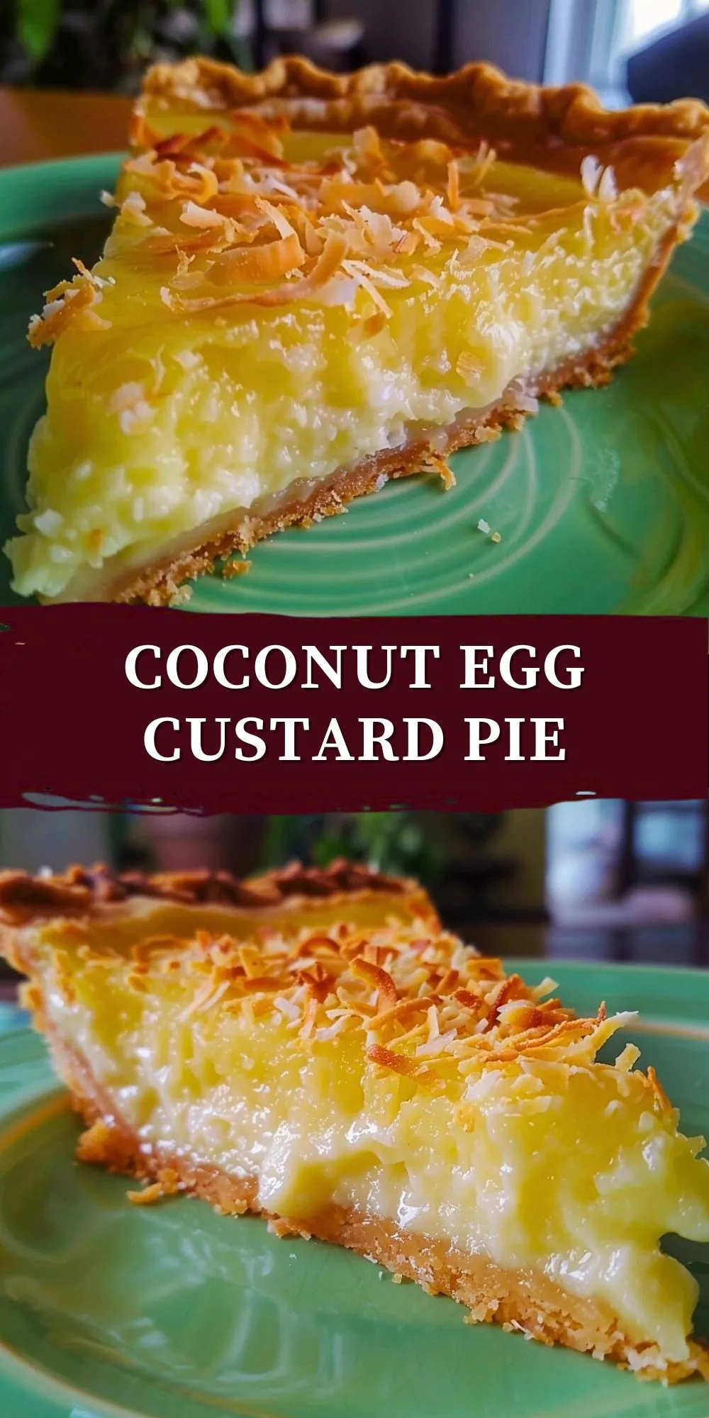 Coconut Egg Custard Pie