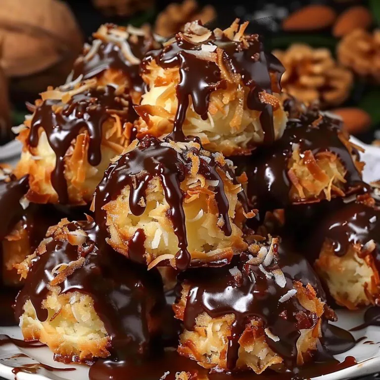 No-Bake Salted Caramel Coconut Macaroons